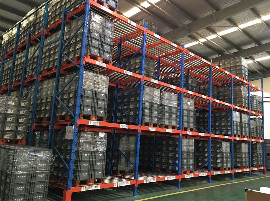 東洋橡塑廣東重力式貨架【易達(dá)貨架】