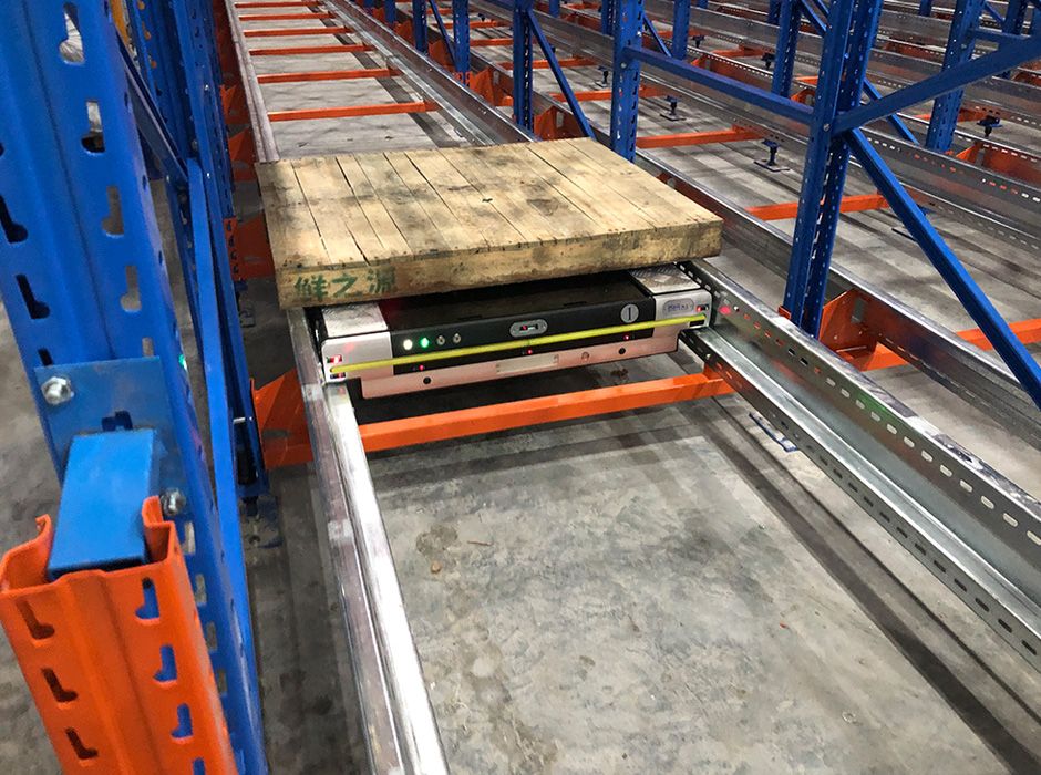 鮮之源生態(tài)冷鏈冷庫穿梭式貨架【易達貨架】