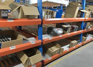 先進先出作業(yè)的廈門翔安倉庫貨架【易達貨架】