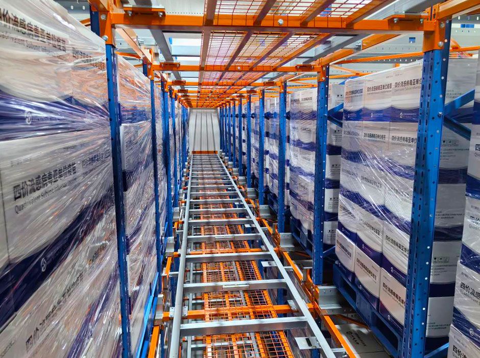 深圳康泰生物制品四向車立體庫貨架【易達貨架】