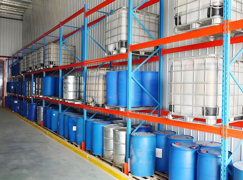 秀作化妝品深圳橫梁式油桶貨架【易達貨架】